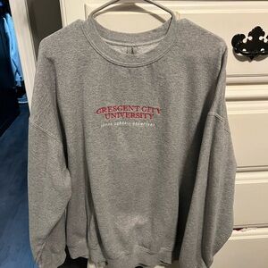 Crescent City University Embroidered Crewneck